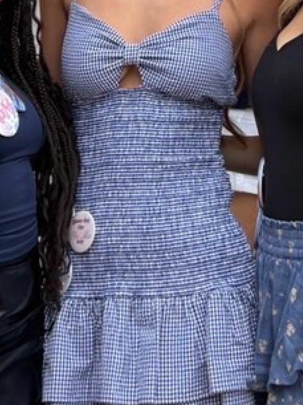 Target Blue Gingham Tie-Front Sundress